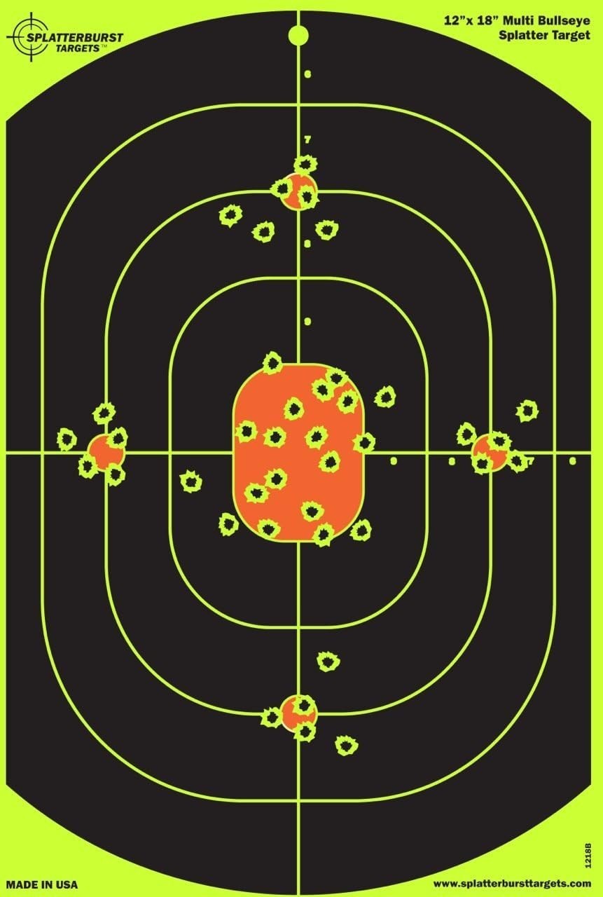 High Visibility 12 x 18 Inch Splatter Targets - Bright Yellow for Clear Shots