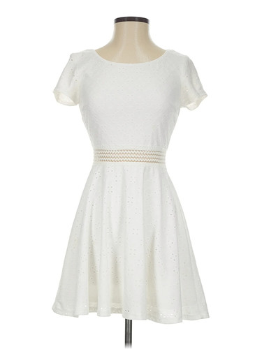 City Studio Women Ivory Casual Dress 1