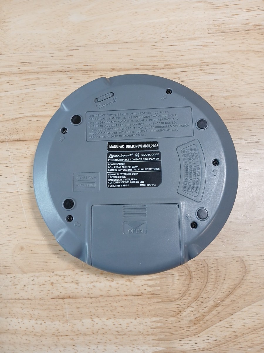 Lenoxx Sound Model CD-57 Programmable Compact Disc Player 2005