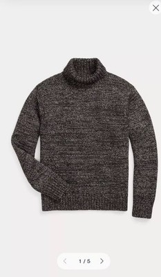 RRL Ralph Lauren Marled Cotton Wool Blend Turtleneck Sweater-men