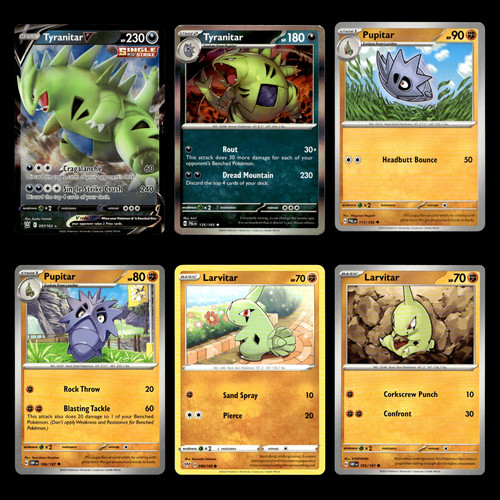 6x Tyranitar V Lot 97 Sword Shield Battle Styles Pokemon Cards Collection Set