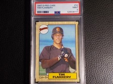 1987 O PEE CHEE #52 TIM FLANNERY PSA 9 FRESH GRADE !!!
