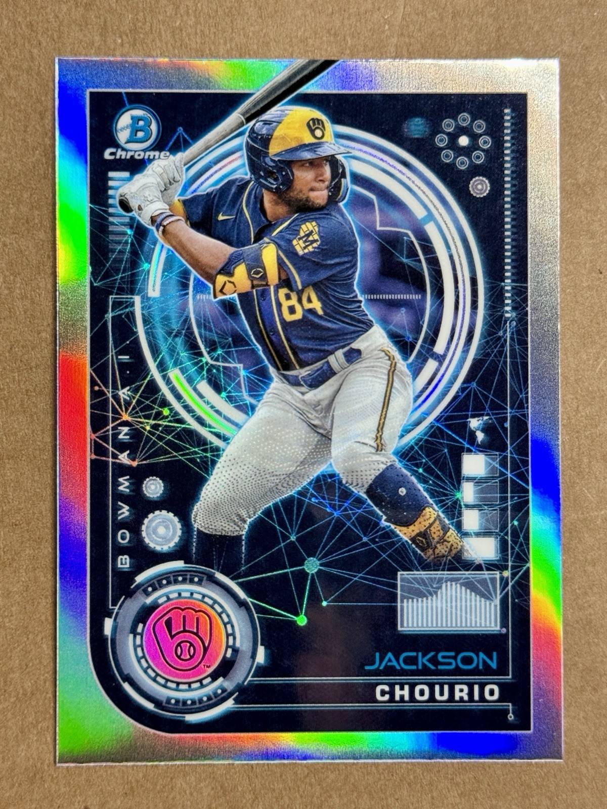 Jackson Chourio 2024 Bowman - Bowman Ai #BAI-16 (RC) ROOKIE MINT