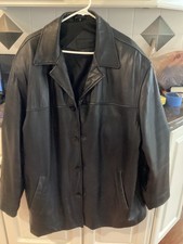 MEN'S BOSTONIAN BLACK LEATHER JACKET