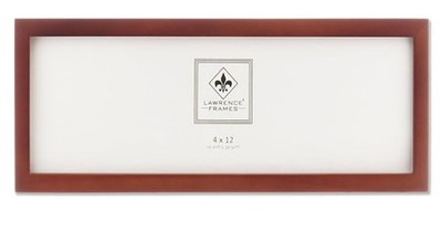 Lawrence Frames Standard Wood Picture Frame, 4x12, Beautiful walnut wood grain