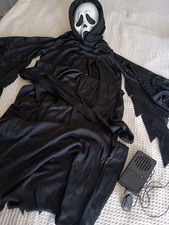 Child Ghost Face Scream Costume Fits Up To Size 12 With Voice Changer