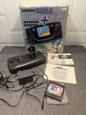 Sega Game Gear Handheld Console with Power Supply Sonic The Hedgehog & Recapped