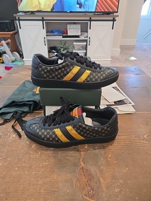 Gucci Dapper Dan Gold Ace Black and Gold Low GG Size 35 Gucci Pre-owned CLEAN 