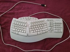 Perixx PERIBOARD-512 Wired Full-Size Ergonomic Natural Split Keyboard White