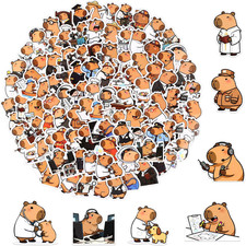 100Pcs Capybara Stickers, Waterproof Adorable Vinyl Capybara Occupation Stickers