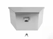 26''x13.3"x12" Aluminum Trailer Tongue Tool Box Pickup Truck Bed Storage Silver