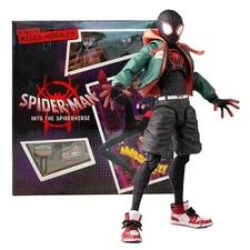 Spider-Man Action Figure Miles Morales The Spider Verse Toy Gift With Box USA