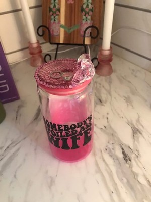 Pink Ombré Glass Tumbler In 16 With Custom Lids Someone Spoiled Wife With Photo