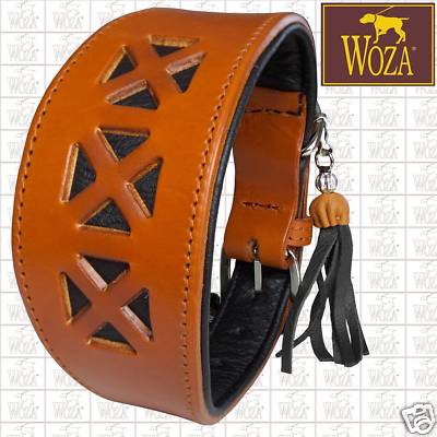 WOZA Premium Windhundhalsband Vollleder Soft Rindnappa Greyhound Collar HG6253Y