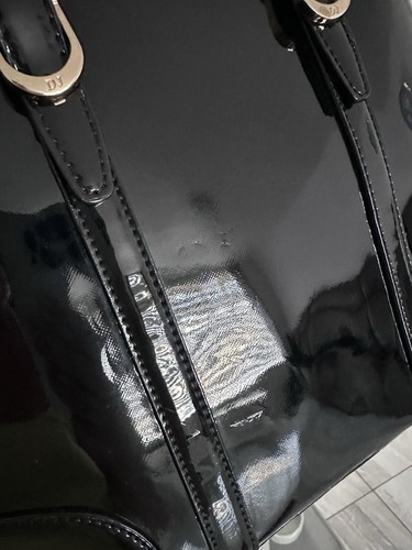 Women’s David Jones Paris shiny handbag crossbody black - Picture 7 of 10