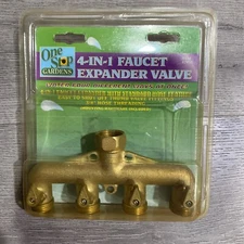 One Stop Gardens Solid Brass 4-in-1 Faucet Expander Valve With Hardware