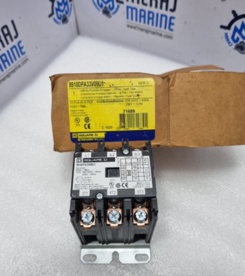 Square D 8910DPA33V09U1 Definite Purpose Contactor 3 Pole Open Type