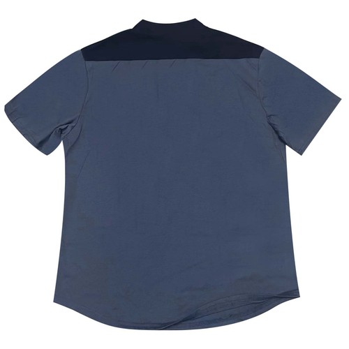 Men's New Summer Color Contrast Small Stand Lace Up Short Sleeved Top Men's T - Picture 12 of 28