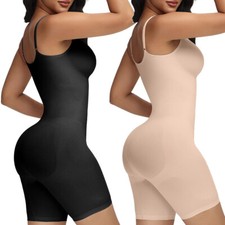 Women Tummy Control Butt Lifter Full Body Shaper Thigh Slimmer Bodysuit