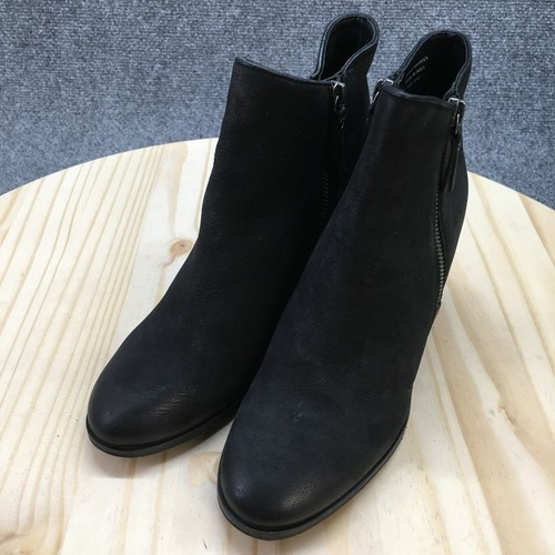 Mia Boots Womens 8 M Maddock Ankle Booties Black Leather Side Zip Heeled D16021 - Bild 3 von 17