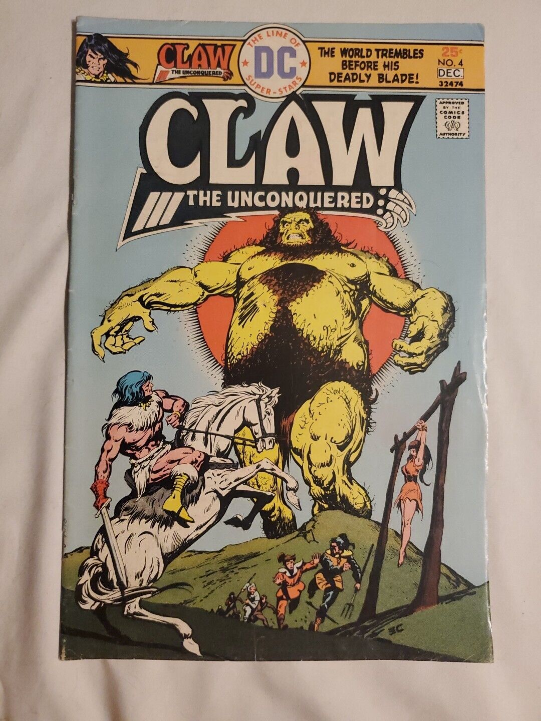 Claw The Unconquered #4 The Coming Of N'Hglthss 1975 DC (Combo Ship Gemini Maile
