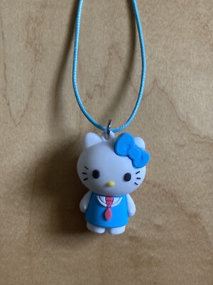 Handmade Hello Kitty Necklace New Sanrio Nickel-free Sky Blue