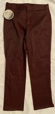 NWT Z. CAVARICCI Womens Drk Burgandy Slim Pants-Size 9-Cotton/Nylon