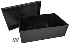 Black ABS Plastic Enclosure Project Box with Lid + Screws, 8.82" x 5.47" x 3.62"