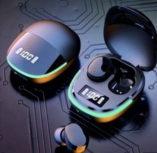 Wireless Sports  Gaming Earbuds w/ Touch Control, Digital Display. Black. NIB