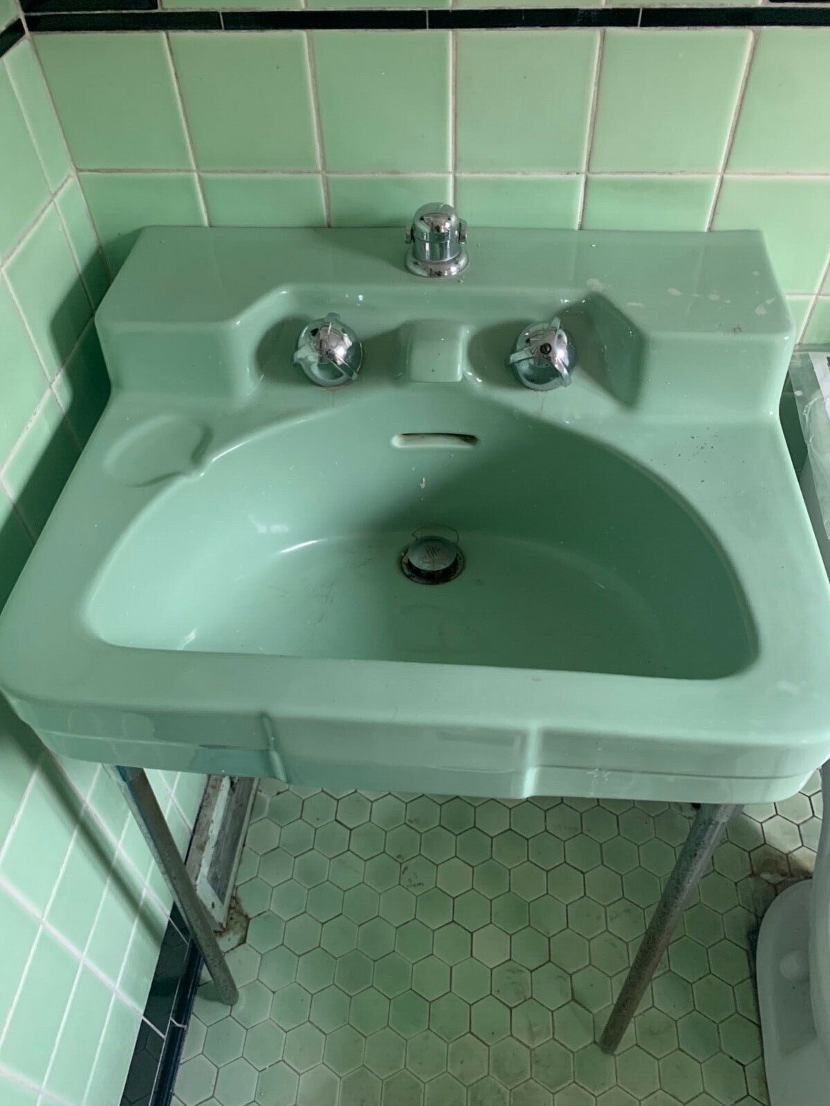 Green Antique Toilets and sink great condition eBay