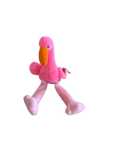 RARE 1995 Pinky the Flamingo Style 4072 TY Retired Beanie Baby