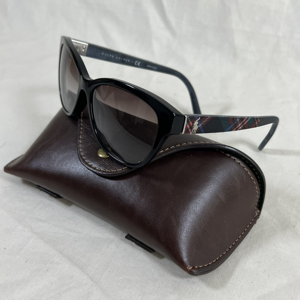 Ralph Lauren Polo PH4093 5499/8G Black Gray Plaid Oval