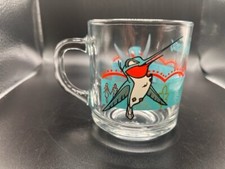TAZA/TAZA DE VIDRIO TRANSPARENTE FLIT DE COLECCIÓN DISNEY'S POCAHONTAS 8 OZ 3 1/2" DE ALTO