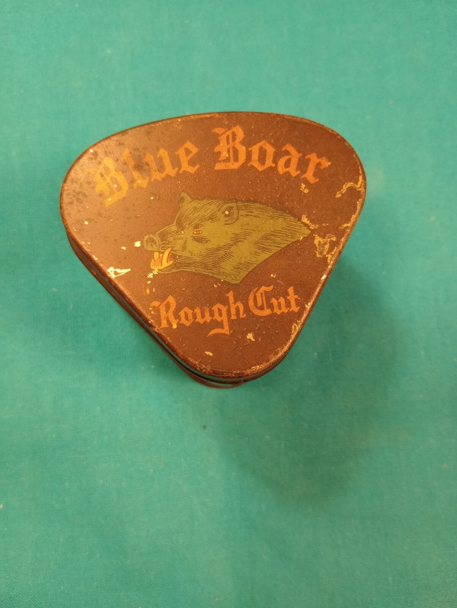 RARE* Old English Blue Boar Rough Cut Tobacco Tin