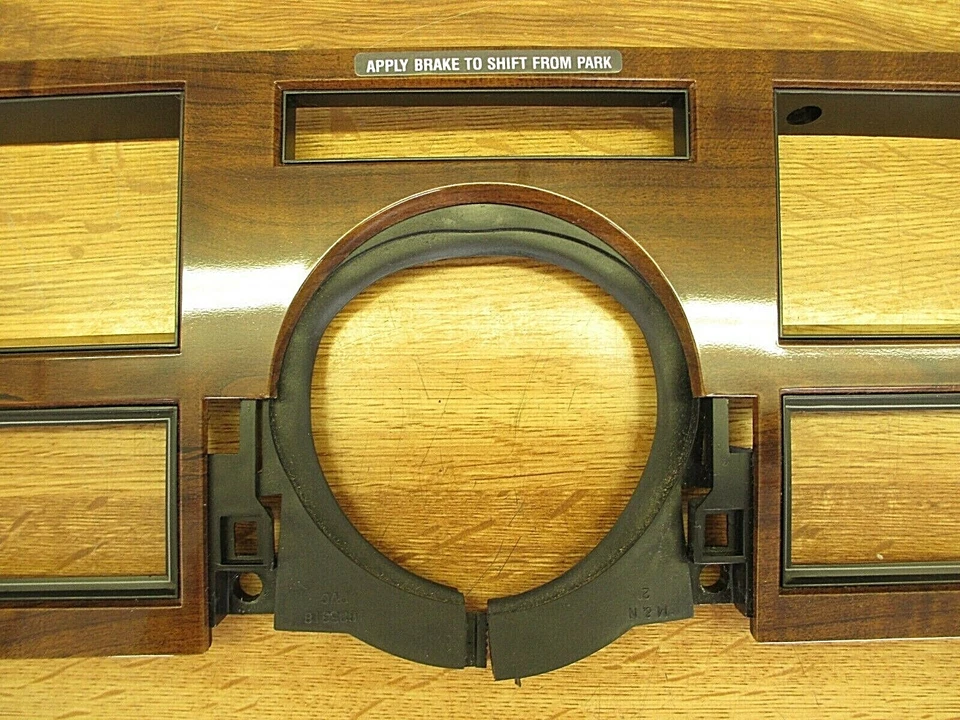 1989-1993 CADILLAC DEVILLE "WOODGRAIN" DASH FACE APPLIQUE BEZEL AROUND COLUMN - Image 4 of 4
