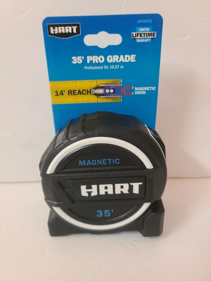 HART CONSUMER PRODUCTS, INC. HART 35-Foot Pro Grade Tape Measure, Fraction Markings