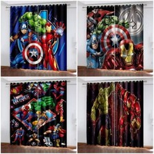 Marvel Heroes Avengers Spiderman Curtain Ring Top Eyelets Kids Bedroom Curtains