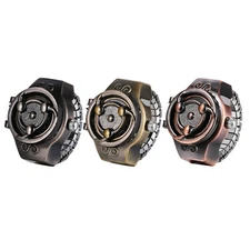 Punk Gothic Men Women Creative Finger Ring Watch Analog Quartz Dial Elastic Band