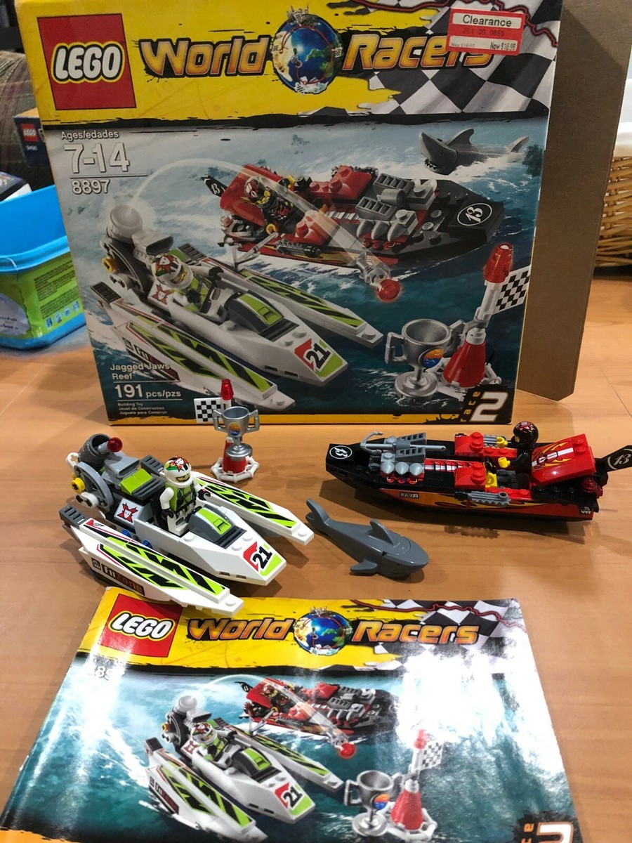 LEGO World Racers 8897 ** Jagged Jaws Reef Speedboats ** Pre-owned