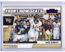 SAGE SURRATT 2021 Contenders Draft Picks FRONT ROW SEATS PURPLE ROOKIE CARD #31