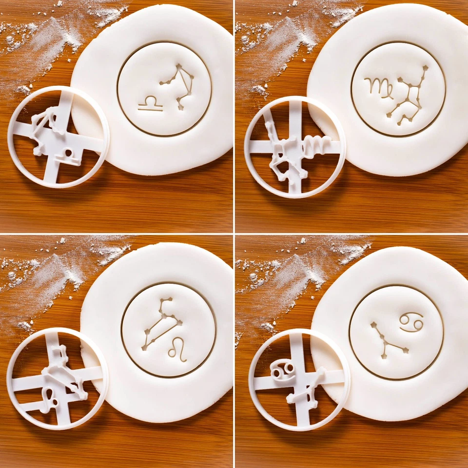 12 cortadores de galletas de constelación de signos del zodiaco - horóscopo astrología estrella de cumpleaños Foto 2 de 4