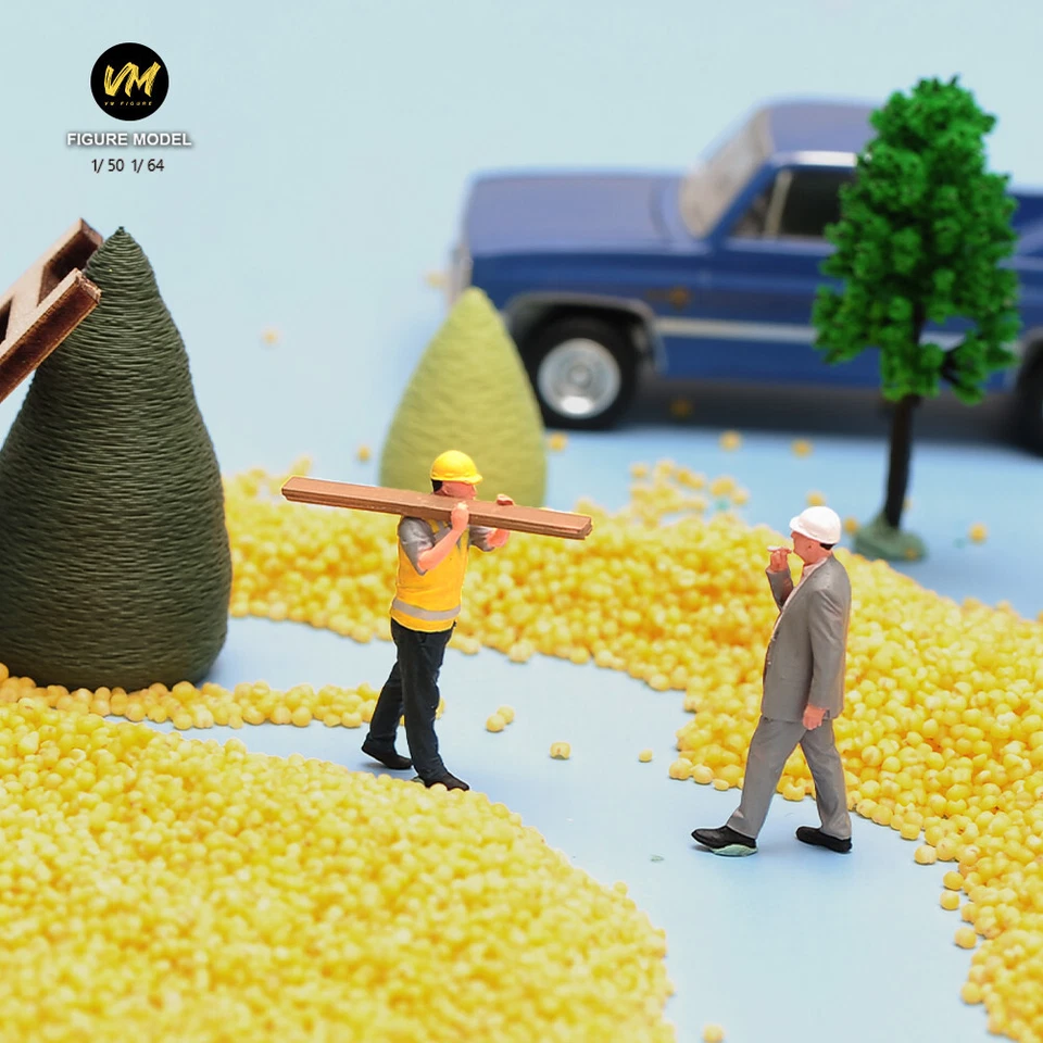 6pcs 1/50 Truck Workers Construction Scene Figurine Dolls Fit Cars vehicle Toy - Image 4 of 4