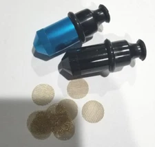 Aqua and black Set of 2 pieces sneak a toke american pipes with brass screens