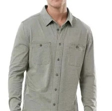 32 Degrees Cool Men's Long Sleeve Button-Up Shirt Green Size Large New With Tag!