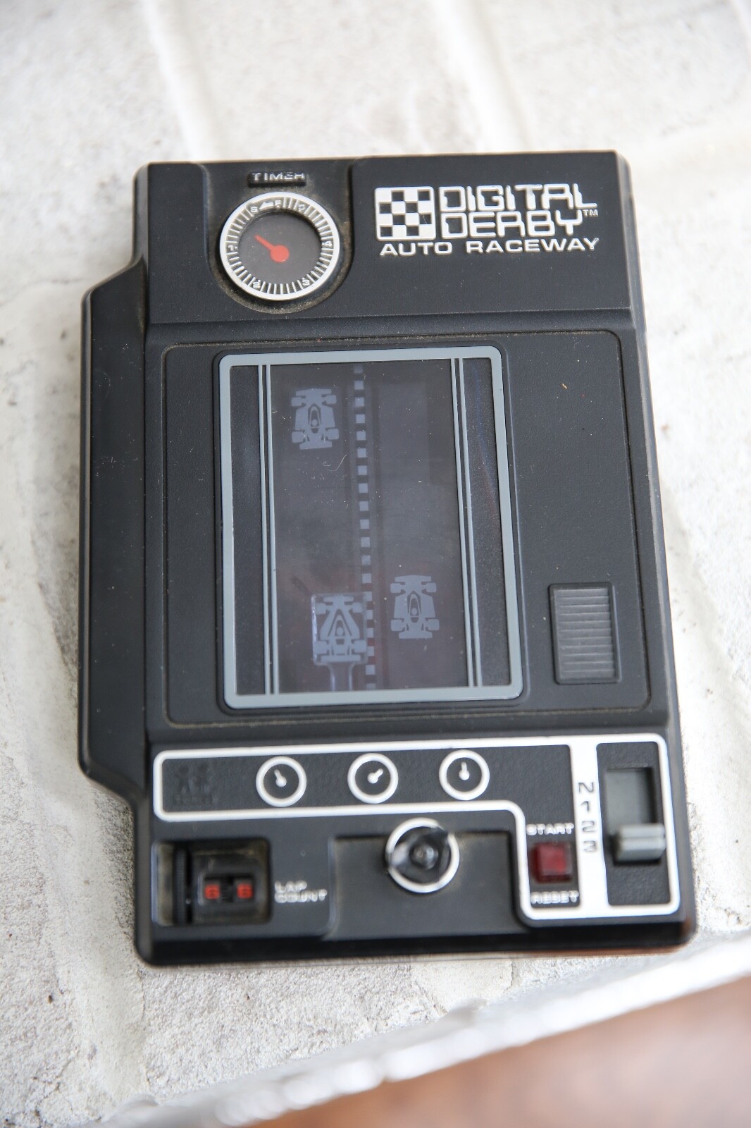 Vintage 1978 Tomy Digital Derby Auto Raceway Handheld Game For Parts