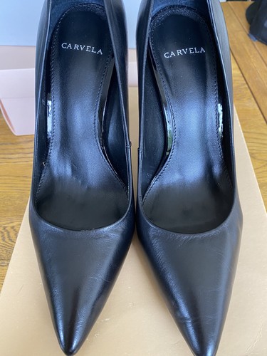 Ladies Leather Court Shoe Size 5 Black - Picture 3 of 4