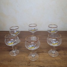 LOT 6 ANCIENS VERRE A BIERE GALOPIN PUBLICITAIRE KASTEEL BEER MINI KELCH 0.1CL
