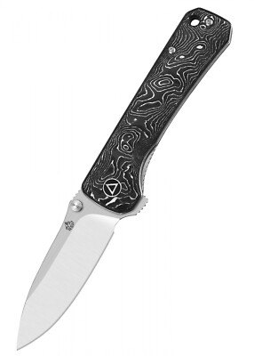 Taschenmesser Hawk, S35VN satinierte Klinge, Aluminium Foil CF Griff - Folder