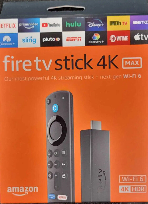 AMAZON FIRE TV Stick 4K MAX, Wi-Fi 6, Alexa Voice Remote NEW