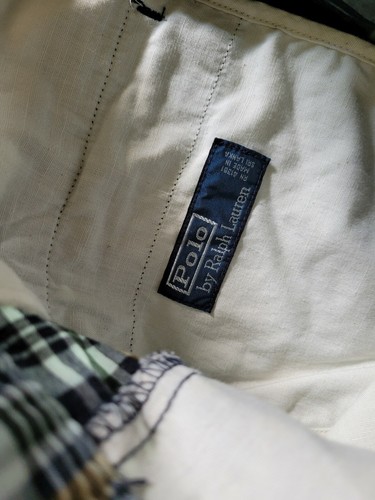 POLO Ralph Lauren NAVY PLAID SHORTS MENS 38 - Picture 2 of 7